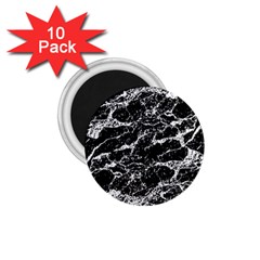 Black And White Abstract Textured Print 1 75  Magnets (10 Pack)  by dflcprintsclothing