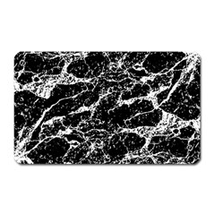 Black And White Abstract Textured Print Magnet (rectangular)