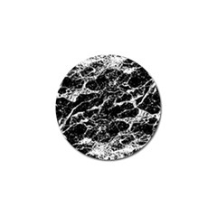 Black And White Abstract Textured Print Golf Ball Marker (10 Pack)