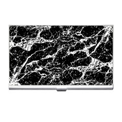 Black And White Abstract Textured Print Business Card Holder by dflcprintsclothing