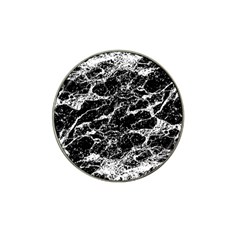 Black And White Abstract Textured Print Hat Clip Ball Marker