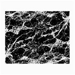 Black And White Abstract Textured Print Small Glasses Cloth Front