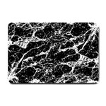 Black And White Abstract Textured Print Small Doormat  24 x16  Door Mat