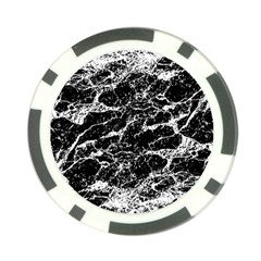 Black And White Abstract Textured Print Poker Chip Card Guard (10 Pack) by dflcprintsclothing