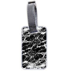 Black And White Abstract Textured Print Luggage Tag (two Sides) by dflcprintsclothing