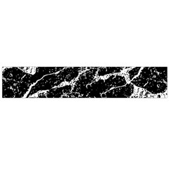 Black And White Abstract Textured Print Large Flano Scarf 