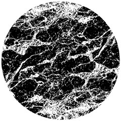 Black And White Abstract Textured Print Wooden Puzzle Round by dflcprintsclothing