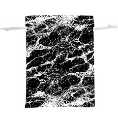 Black And White Abstract Textured Print  Lightweight Drawstring Pouch (xl) by dflcprintsclothing