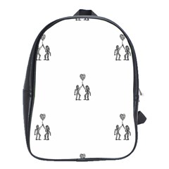 Love Symbol Drawing School Bag (xl) by dflcprintsclothing