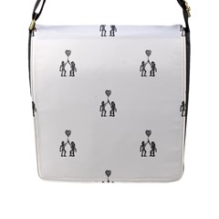 Love Symbol Drawing Flap Closure Messenger Bag (l) by dflcprintsclothing