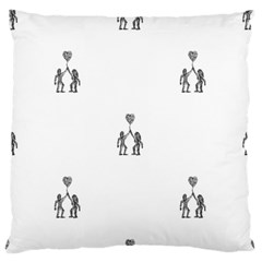 Love Symbol Drawing Large Flano Cushion Case (two Sides)