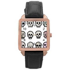 Avatar Emotions Icon Rose Gold Leather Watch 