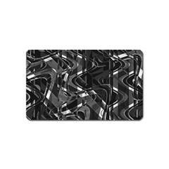 Black And White Intricate Geometric Print Magnet (name Card) by dflcprintsclothing