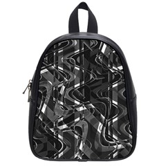 Black And White Intricate Geometric Print School Bag (small) by dflcprintsclothing