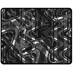 Black And White Intricate Geometric Print Fleece Blanket (medium)  by dflcprintsclothing