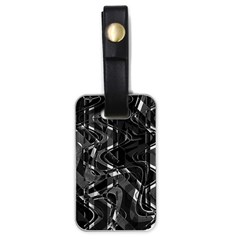 Black And White Intricate Geometric Print Luggage Tag (one Side) by dflcprintsclothing