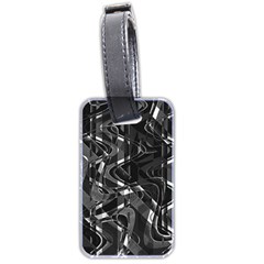 Black And White Intricate Geometric Print Luggage Tag (two Sides) by dflcprintsclothing