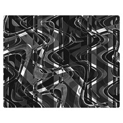 Black And White Intricate Geometric Print Double Sided Flano Blanket (medium)  by dflcprintsclothing