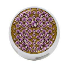 Gold Plates With Magic Flowers Raining Down 4-port Usb Hub (one Side) by pepitasart