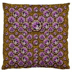 Gold Plates With Magic Flowers Raining Down Standard Flano Cushion Case (one Side) by pepitasart