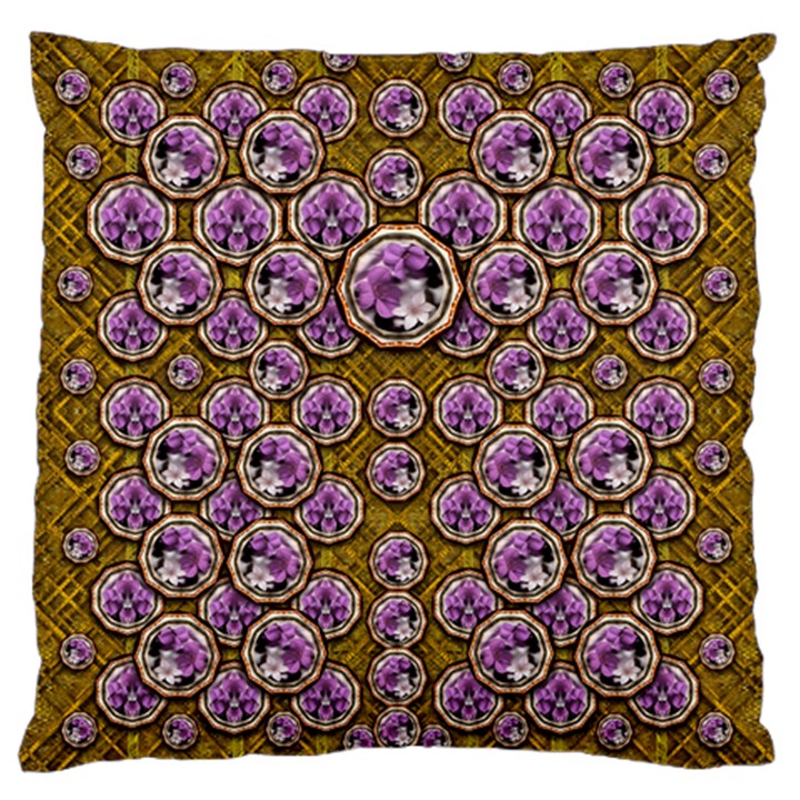 Gold Plates With Magic Flowers Raining Down Standard Flano Cushion Case (One Side)