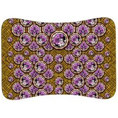 Gold Plates With Magic Flowers Raining Down Velour Seat Head Rest Cushion by pepitasart