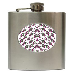 Sakura Blossoms On White Color Hip Flask (6 Oz) by pepitasart