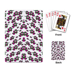 Sakura Blossoms On White Color Playing Cards Single Design (rectangle) by pepitasart