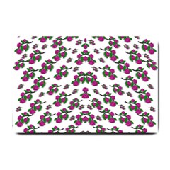 Sakura Blossoms On White Color Small Doormat  by pepitasart