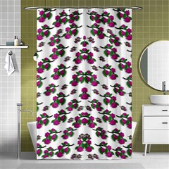 Sakura Blossoms On White Color Shower Curtain 48  X 72  (small)  by pepitasart