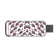 Sakura Blossoms On White Color Portable Usb Flash (one Side) by pepitasart