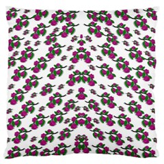 Sakura Blossoms On White Color Standard Flano Cushion Case (two Sides) by pepitasart