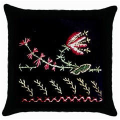 Peace Flower Throw Pillow Case (black) by DeneWestUK