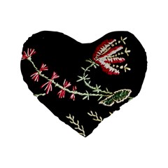 Peace Flower Standard 16  Premium Heart Shape Cushions by DeneWestUK