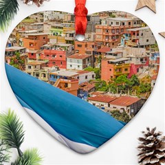 Santa Ana Hill, Guayaquil Ecuador Ornament (heart) by dflcprintsclothing