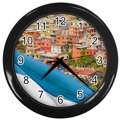 Santa Ana Hill, Guayaquil Ecuador Wall Clock (Black)