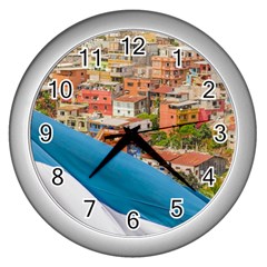 Santa Ana Hill, Guayaquil Ecuador Wall Clock (Silver)