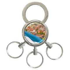 Santa Ana Hill, Guayaquil Ecuador 3-ring Key Chain by dflcprintsclothing