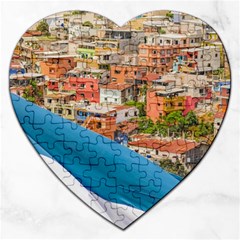 Santa Ana Hill, Guayaquil Ecuador Jigsaw Puzzle (heart) by dflcprintsclothing