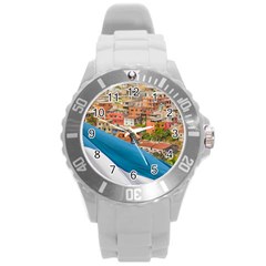 Santa Ana Hill, Guayaquil Ecuador Round Plastic Sport Watch (l) by dflcprintsclothing