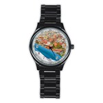 Santa Ana Hill, Guayaquil Ecuador Stainless Steel Round Watch Front