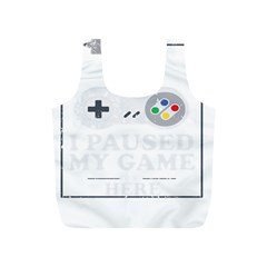 Ipaused2 Full Print Recycle Bag (s) by ChezDeesTees