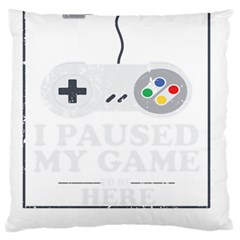 Ipaused2 Standard Flano Cushion Case (one Side) by ChezDeesTees