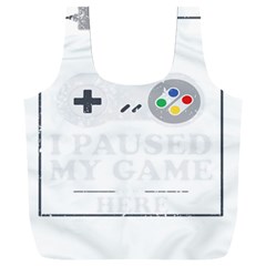 Ipaused2 Full Print Recycle Bag (xxxl) by ChezDeesTees