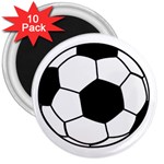 Soccer Lovers Gift 3  Magnets (10 pack)  Front