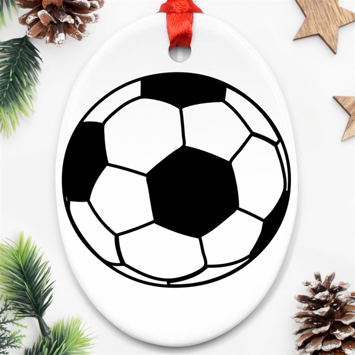 Soccer Lovers Gift Oval Ornament (Two Sides)