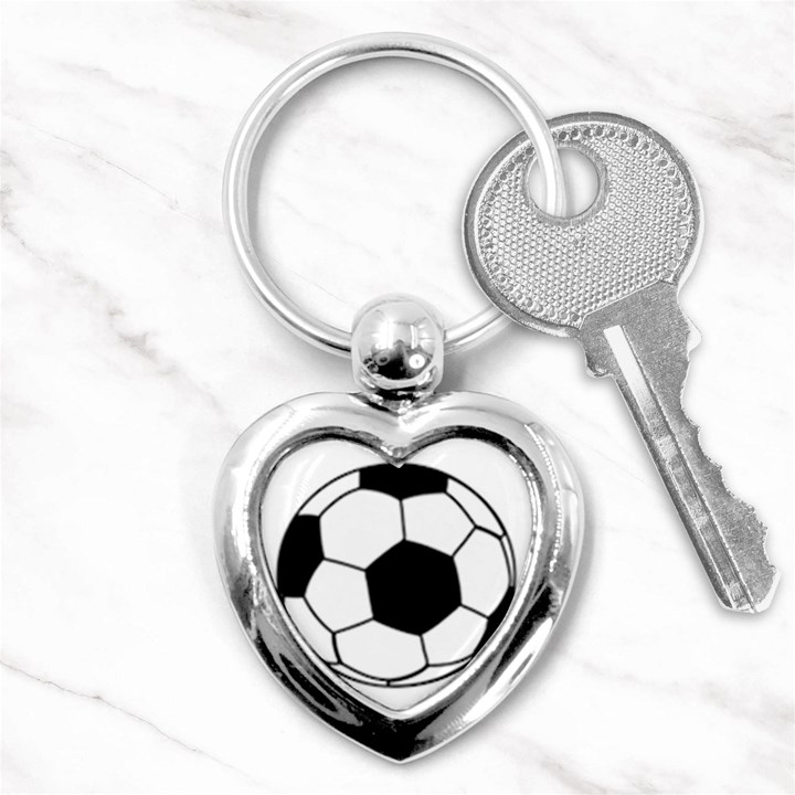 Soccer Lovers Gift Key Chain (Heart)