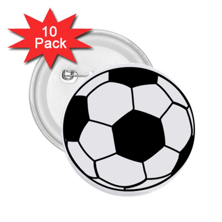 Soccer Lovers Gift 2.25  Buttons (10 pack) 