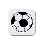 Soccer Lovers Gift Rubber Square Coaster (4 pack)  Front