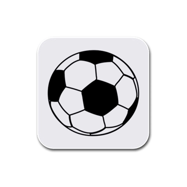 Soccer Lovers Gift Rubber Square Coaster (4 pack) 